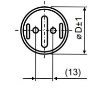 Světelný kompenzační kondenzátor 50uF 45x96 dráty 210mm šroub M8 LCP0500021