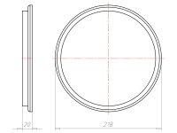 Přední kryt, HaloX 180 Univerzá,l do betonu KAISER 1282-10