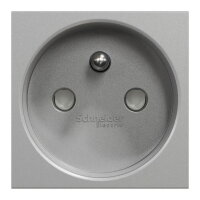 Zásuvka NOVÁ UNICA 250V/16A 2P+E, clonky, bezšroubová, Aluminium