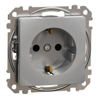 Sedna D/E Zásuvka 230V 16A Schuko, Aluminium SCHNEIDER SDD113022