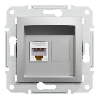 ASFORA Zásuvka datová RJ45, kat.5e UTP, alu SCHNEIDER EPH4300161