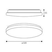 Stropní svítidlo JOTA II 33, W DALI/PUSH 18W 3000K/4000K bílá LED2 1470251D