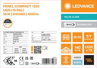 LED panel COMPACT 1200 DALI MULTI SELECT 30W 84065 U19 LEDVANCE 4099854735967