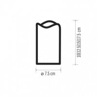 Vánoční LED svíčky, 5x10/12,5/15/17,5cm, bílé, 2x AA, 4 ks