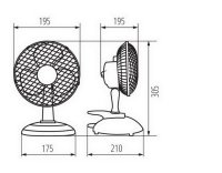 Stolní ventilátor s klipsnou VENETO-15B 14951 Kanlux