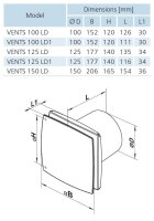 Ventilátor VENTS 100 LDA 12V hliníkový kryt 1009264