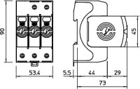 OBO V20-3-280 Svodič přepětí  typ 2 3P 40kA(8/20) 280V