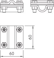 OBO 5312442 Křížová spojka 252 8-10X16 CU