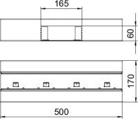 OBO GS-ST90170RW Díl T, pro kanál Rapid 80, 90x170mm, čistě bílá Ocel