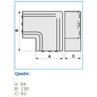 Plochý roh pro podparapetní systémy - bílá, 80x60 IBOCO I-NPAN 80X60 W 02501