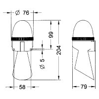 Houkačka SEM 12 V, AC, IP43, 86 dB, světle šedá, trvalý tón SIRENA 40303