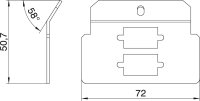 OBO MTM 2D Deska nosníku s 2 x děr.obr. typ D Nerez ocel