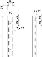 OBO RKS 305 FT Kabelový žlab RKS 35x50x3000 Ocel žár.zinek