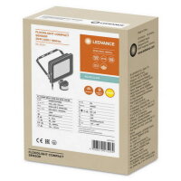 Reflektor LEDVANCE FLOODLIGHT COMPACT SENSOR 20W 830 SYM 100 BK