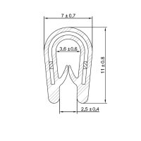Ochranná lišta 2B-2,5mm černá, 100m svitek ELEKTRO BEČOV G413650