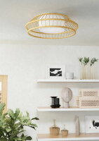 Stropní svítidlo YUKU-Z LED bílá/bambus 22W IP20 EGLO 900841