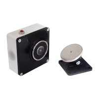 1360-CSA Přídržný dveřní elektromagnet 24V DC 100kg hliník tlačítko pro uvolnění