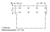 Zásuvka na desky plošných spojů, úhlové, 4pól., světle zelená