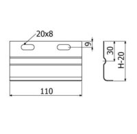 Spojka žlabu LINEAR+  SL-1B 100 ''SZ'' ARKYS ARB-14211010