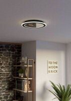 Stropní svítidlo MACCHIONI LED-CCT d380 černá/třpyt 20W IP20 EGLO 901238