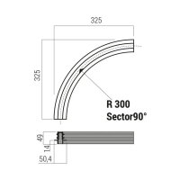 XNET RECESSED CURVED PROFILE 90dgr OPENI