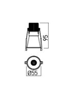 XKAPPA REC. SPOT 1x5W 220-240V AC 3000K