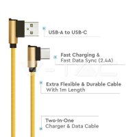 1 M Type C USB Cable Gold Diamond Series VT-5362 V-TAC SKU8640