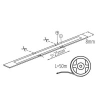 LCOBC 8W/M 12 IP00-WW   Pásek LED COB