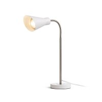 ANIKA stolní matná bílá matný nikl 230V E27 40W RENDL R13905