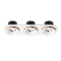 SHARM R III zápustná bílá měď 230V LED 3x10W 24° 3000K RENDL R13245