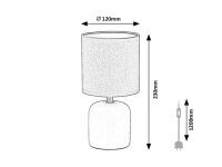 Stolní lampa DAPHNI modrá E14 1x MAX 40W IP20 RABALUX 74056