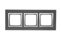 Rámeček 3 -násobný Simon 54 Nature, IP20/IP44, kovový inox yin DRN3/78