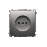 Zásuvka jednonásobná bez uzemnění saténová KONTAKT SIMON BMG1.01/29