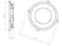 Přední kryt, HaloX 100, průměr 75 mm, do betonu KAISER 1281-62