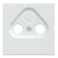 Centrální deska, Merten System D, anténa, 2/3 otvory, lotus white, lesklý plast