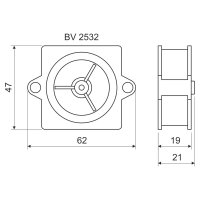 VÝVODKA BETONOVÁ, konfigurace KA, barva ŠEDÁ KOPOS BV 2532_KA