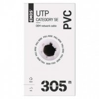 Datový kabel UTP CAT 5E CCA PVC, 305m EMOS S9128