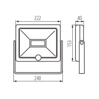 Reflektor LED SMD s čidlem MILEDO GRUN LED N-30-B-SE 31068 Kanlux