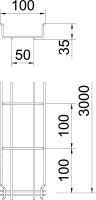 OBO GRM 35 100 G Mřížový žlab GRM 35x100x3000 Ocel galv. zinek