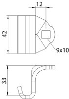 OBO KLAS 30 55 FT Upevňovací třmen  pro AS30/55 pro IS8 37x42 Ocel žár.zinek