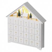 LED adventní kalendář, 35x30cm, 2x AA, vnitřní, teplá bílá Emos