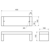 Kryt kabelových příchytek KOPOS KPS 160X300_PO