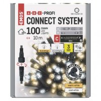 Profi LED spojovací řetěz problikávající 10 m venkovní teplá/studená bílá D2AN01