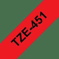 Páska BROTHER TZe-451, červená/ černá (24mm, laminované)