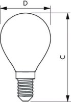 LED žárovka PHILIPS MASTER LEDLuster DT3.4-40W E14 927 P45