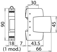 Svodič přepětí DEHNrail M 2-pólový, 255V 953200