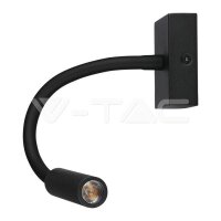 3W LED Bedside Light Black 3000K , VT-2903 V-TAC SKU1485