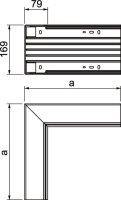 Vnitřní roh OBO WDK I80170CW pro kanál WDK 329x170x80 krémová bílá