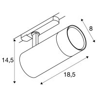 Sledovací bodovka V 3fáz. 25/30/35W 927/930/940 24°-60° černá SLV 1007657