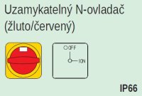 Hlavní/nouzový odpínač SALZER H220-41300-700N4 25A 0-1 3p v krytu červená